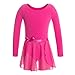 MAGIC TOWN Girls' Classic Long Sleeve Tutu Dress Leotard