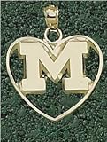 Anderson Jewelry Michigan Wolverines Heart Gold Charm