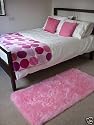 Pink Deep Soft Pile Faux Sheepskin Rug Size 70x140 cm