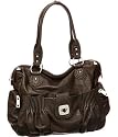 ''Ruched Front'' Multi-Pocket Tote