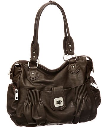 Ruched Front Multi-Pocket Tote