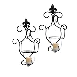 Metal Wall Candle Holder, Set of 2