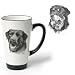 Porcelain Funnel Cup with Rottweiler (6 inch, Black and white)