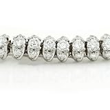 14K White Gold Diamond Bracelet -- 5.00 Ct. SI1-SI2 Eye Clean J/K