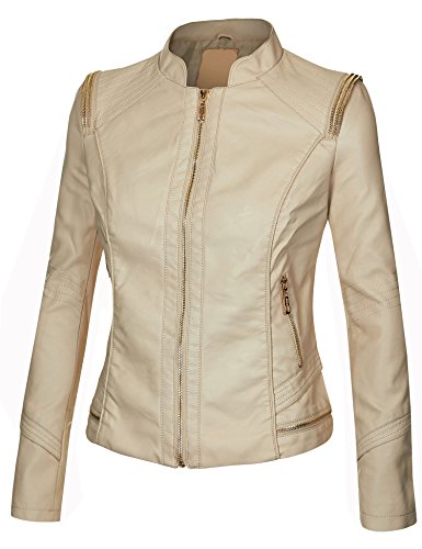 LL Womens Posh Babe Faux Leather Jacket XS LIGHTGREY Guyana Ubuy
