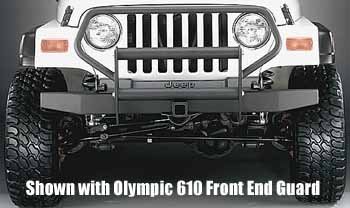 Olympic 4X4 670-12X Brush Guard for Jeep Wrangler TJ 1997-02 Black Or Chrome