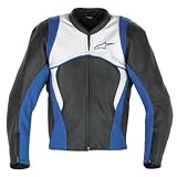 Alpinestars B-52 Leather Motorcycle Jacket Blue XXXL