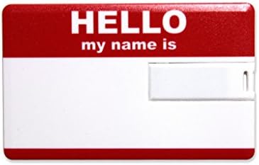 LIXTICK Compact Credit Card 8GB USB 2.0 Flash Drive Card Memory - HELLO (RED)