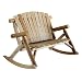 Lakeland Mills Cedar Log Rocking Love Seat, Natural