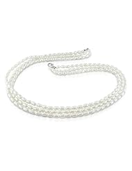 Sterling-Silver 4-5 MM White Freshwater Cultured Pearl Strand, 18"