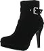 Top Moda George-15 Women's Strap Buckle Stiletto Heel Ankle Booties