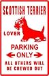 SCOTTISH TERRIER PARKING dog pet NEW sign
