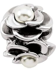 Persona Pearl Blossom Charm fits Pandora, Troll & Chamilia European Charm Bracelets