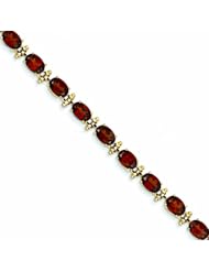 14.2 Carat 14K Gold Garnet Bracelet
