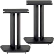 Black Satin Wood Speaker Stands