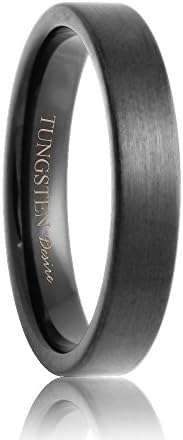 Olathe Flat Black Tunsten Carbide Ring 4mm