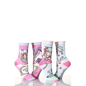 Girls 2 Pair Fairy Girl Fairy Princess Socks