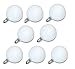 Philips DuraMax 40-Watt G16.5 Decorative Globe E12 Candelabra Base Light Bulbs, Frosted White (8 Pack)