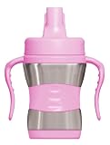 Innate Me-Me Gripper 7.5oz Stainless Steel Sippy Cup (Gurly Pink)
