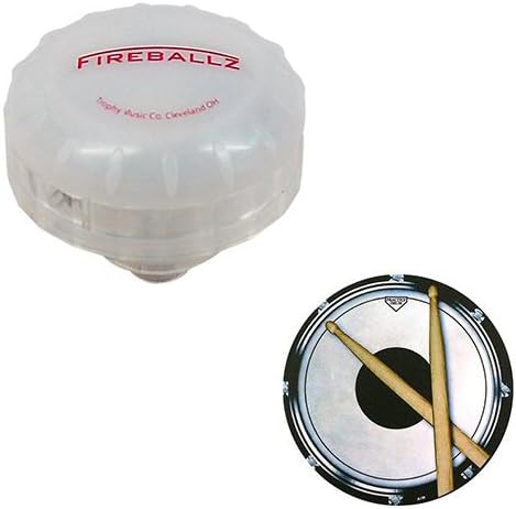 Fireballz LED Cymbal Nut Radiant Red LED Light Up Cymbal Nut - Stage Lighting Effects Deluxe w/Bonus Drumpad Coaster