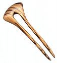 Hair Stick - Egyptian Fan Style Zebrawood - USA Designer Made