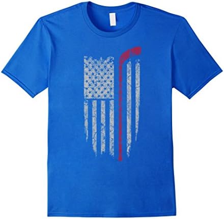 Men's Hockey Shirts - Hockey US Flag Shirt XL Royal Blue