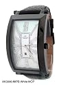 Adee Kaye IPG Black Swiss Quartz Mens Watch With White Mother Of Pearl Dial