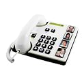 doro MemoryPlus 319ph, Schnurgebundenes Gro�tastentelefon mit 4 Direktwahl-Fototasten und optischer Anrufsignalisierung, wei�