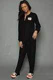 Paul Frank The J Feet Micro Union Onesie in Black,Sleepwear for Women
