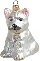 Westie Dog Christmas Ornament (White) created by European artisans for ORNAMENTS TO REMEMBER