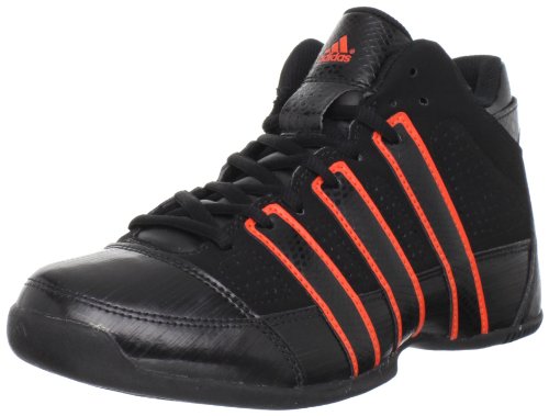 adidas Commander Basketball Sneaker (Little Kid/Big Kid),Black/Black/High Energy,6 M US Big Kid