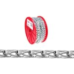 Campbell 0723727 Low Carbon Steel Sash Chain, Zinc plated, #35 Trade, 0.04" Diameter, 106 lbs Load Capacity, 100 Feet Reel