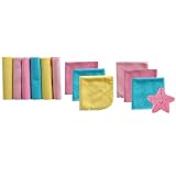 Luvable Friends 12 Washcloths With Bonus Toy, Pink