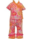 : Baby Lulu Pop Art Large Floral Ruffle Side Tie Tee