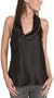 7 For All Mankind Women's Cowl Neck Halter Top in Onyx,Onyx,X-Small