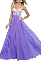 A-line Crystals Beaded Crystal Open-Back Chiffon Cocktail Floor Length One Shoulder Fall Evening Dress/Homecoming Dress/Prom Dress 