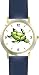 Sea Turtle or Tortoise Animal - WATCHBUDDY&reg; DELUXE TWO-TONE THEME WATCH - Arabic Numbers - Blue Leather Strap-Size-Large ( Men's Size or Jumbo Women's Size )