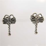 Tiny Sterling Silver Dragonfly Post Earrings, #11359