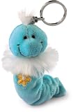 Eigenschaften Nici / Nici Flibbie, Raupe, Schlüsselanhänger, blau, mit aufgestickter Blume, 10cm