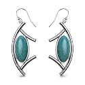 Fritz Casuse Sterling Silver Turquoise Dangle Earrings