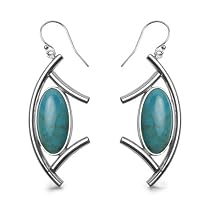 Fritz Casuse Sterling Silver Turquoise Dangle Earrings
