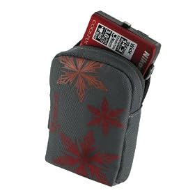 rooCASE Fashion (Snowflake / Grey) Nylon Padded Case for Kodak PLAYSPORT Zx5 Video Camera HD Camcorder
