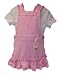 Bright Bots Baby Girl Pale Pink Pinafore Style Dress with matching Top 2 Piece Set size 3-6 months