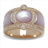 Size 7 18K pink gold Atalanta Mother of Pearl Ring