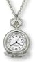 Pedre Women's Silver-Tone Covered Pendant Watch w/ Chain, # 2118-1