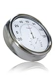 Timex TX3150 Stainless-Steel All-Weather Patio Thermometer with Hygrometer