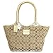 Coach Signature Bleecker Book Shopper Shoulder Bag Tote Gold