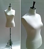 ÉDITION LIMITÉE - Blanc Classic Vintage vie Jersey Taille couturiers factice, avec Shabby en fonte Française stand - Parfait pour Couture & Display