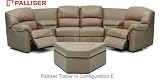 Tracer series Sofa leather seating section Palliser