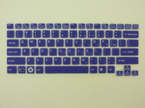 Purple semitransparent keyboard Cover/Skin for 14 Sony VAIO E14 E14P series laptop.